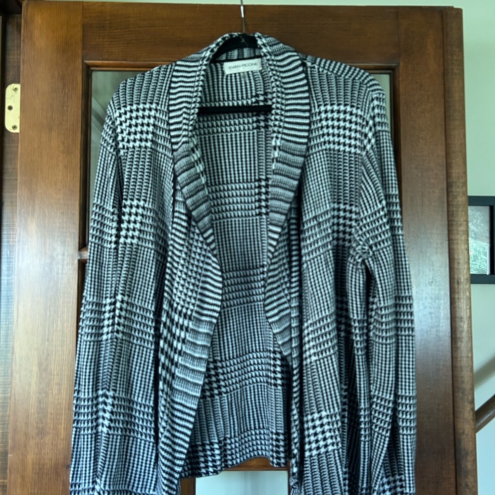 Evan Picone Monochrome Houndstooth Jacket